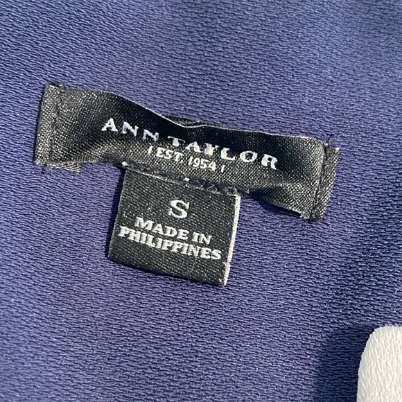 Ann Taylor colorblock navy cream belted dress S - Picture 12 of 15